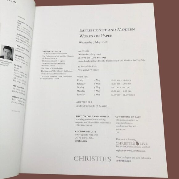 Lot of 2 Christie’s Auction Catalogs Impressionist / Modern Art / Works on Paper - Picture 4 of 8